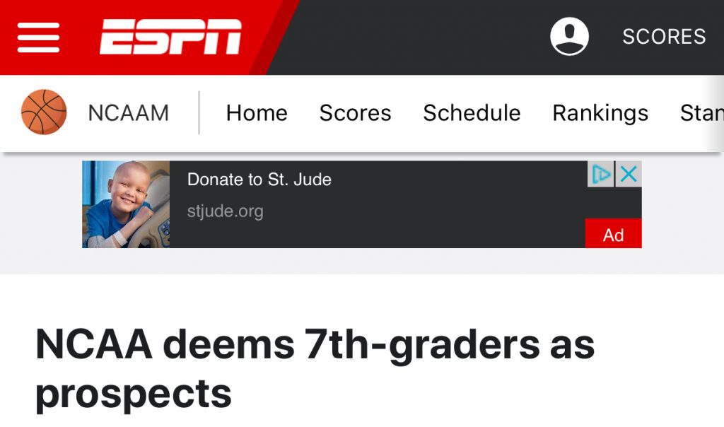 Watch List 7th Grade/2024 Class NCAA Prospects Middle School Elite